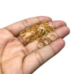 Entremeio Argola Lisa 2x8mm Dourado Exclusivo - 10 Gramas - Imagem 2