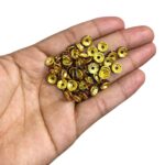 Rondela Abs C/ Strass 8mm  Dourado - 1 Und - Imagem 2