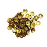 Rondela Abs C/ Strass 8mm  Dourado - 1 Und
