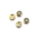 Entremeio Redondo 8mm C/Furo Dourado - 1 Und