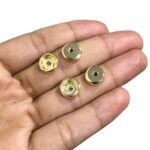 Entremeio Redondo 8mm C/Furo Dourado - 1 Und - Imagem 2