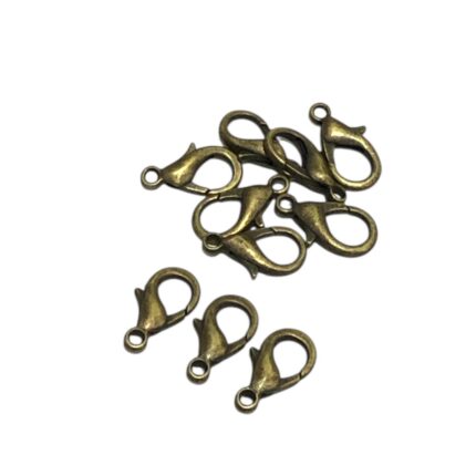 Fecho Lagosta 18mm Ouro Velho - 10 Unds