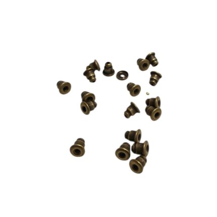 Tarracha Bala 5mm Latão Ouro Velho - 10 Pares