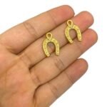 Pingente Ferradura 20mm Dourado - 1 Und - Imagem 2