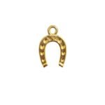 Pingente Ferradura 20mm Dourado - 1 Und