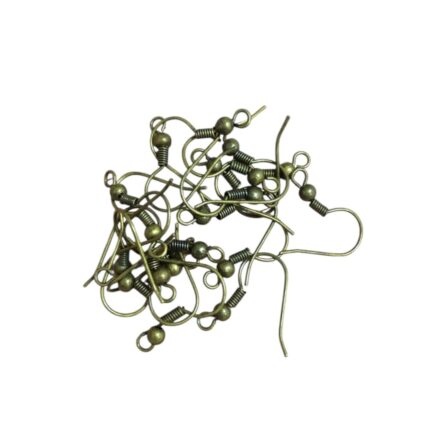 Base Brinco Anzol 21mm Latão Ouro Velho – 10 Pares