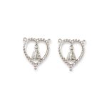 Pingente Coração P/Strass N.Sra Aparecida 42mm Níquel - 1 Und