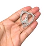 Pingente Coração P/Strass N.Sra Aparecida 42mm Níquel - 1 Und - Imagem 2