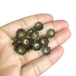 Tulipa Flor Trabalhada 10mm Latão Ouro Velho - C/ 30 Unds - Imagem 2