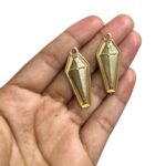 Pingente Caixão 37mm Dourado - 1 Und - Imagem 2