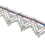 Galão Poliéster C/ Lantejoula 48mm Prata - Metro