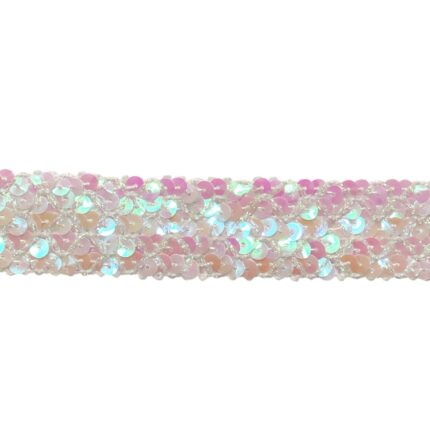 Galão Lentejoula 32mm Branco Furta-Cor - Metro