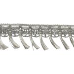 Galão C/ Franja Poliéster 5cm Prata - Metro