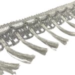 Galão C/ Franja Poliéster 5cm Prata - Metro - Imagem 2