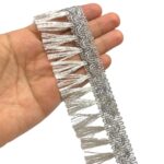 Galão Franja 4.5cm Prata - Metro - Imagem 2