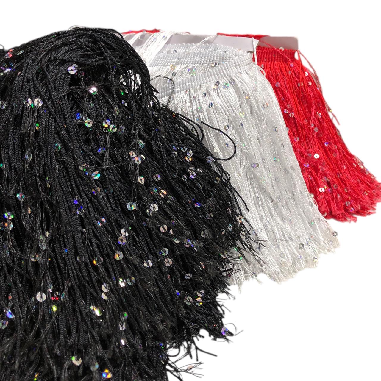 WhatsApp Image 2025-11-13 at 16.44.36 (20) Galão Franja Seda C/ Paetê 30cm Color – Metro - Imagem 1