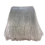 Galão Franja De Seda 30cm Prata – Metro