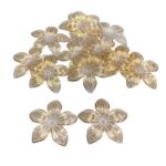 Entremeio Abs Flor 40mm C/ Dourado - 20 Gramas