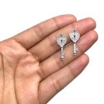 Pingente Chave C/ Strass 24mm Níquel - 1 Und - Imagem 4