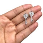 Pingente Chave C/ Strass 24mm Níquel - 1 Und - Imagem 2