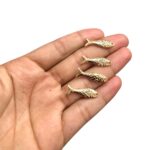 Pingente Peixe Trabalhado 24mm Dourado – 1 Und - Imagem 2