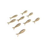 Pingente Peixe Trabalhado 24mm Dourado – 1 Und