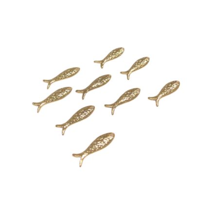 Pingente Peixe Trabalhado 24mm Dourado – 1 Und