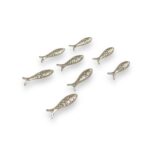 Pingente Peixe Trabalhado 24mm Níquel - 1 Und