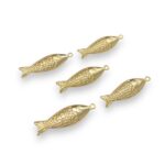 Pingente Peixe 41mm Dourado - 1 Und