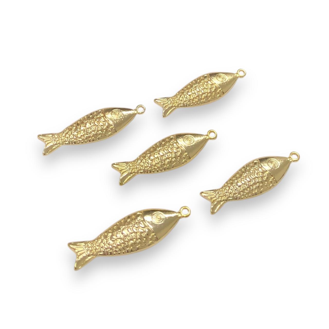 WhatsApp Image 2025-11-24 at 09.08.13 Pingente Peixe 41mm Dourado - 1 Und - Imagem 1