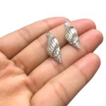 Pingente Concha Trabalhada 25mm Níquel - 1 Und - Imagem 3