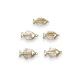 Pingente Peixe 25mm Níquel - 1 Und - Imagem 3