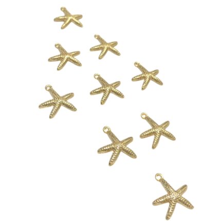 Pingente Estrela Do Mar 19mm Dourado - 1 Und