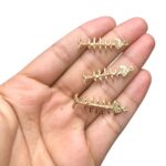 Pingente Peixe Espinha 30mm Dourado - 1 Und - Imagem 2