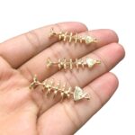 Pingente Peixe Espinha 30mm Dourado - 1 Und - Imagem 3