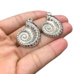 Pingente Caracol 35mm Níquel - 1 Und - Imagem 3