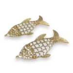 Pingente Peixe 85mm Dourado - 1 Und