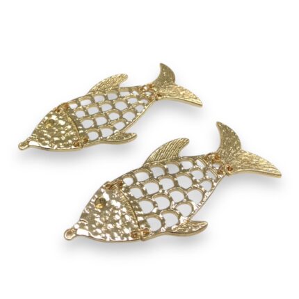 Pingente Peixe 85mm Dourado - 1 Und