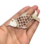 Pingente Peixe 85mm Dourado - 1 Und - Imagem 2