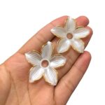 Conta Pérola Flor 40mm Abs - 1 Und - Imagem 3