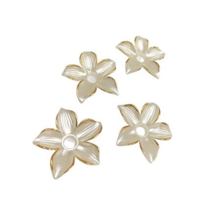 Conta Pérola Flor 40mm Abs - 1 Und