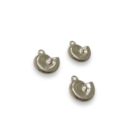 Pingente Caramujo Trabalhado 17mm Níquel - 1 Und