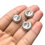 Pingente Caramujo Trabalhado 17mm Níquel - 1 Und - Imagem 3