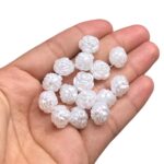 Entremeio Flor 12mm Branco Perolado Abs - 20 Gramas - Imagem 2