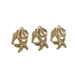 Pingente Concha C/ Estrela 45mm Dourado - 1 Und - Imagem 4