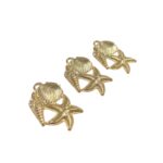 Pingente Concha C/ Estrela 45mm Dourado - 1 Und - Imagem 5