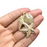 Pingente Concha C/ Estrela 45mm Dourado - 1 Und - Imagem 6