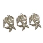 Pingente Concha C/ Estrela 45mm Níquel – 1 Und