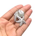 Pingente Concha C/ Estrela 45mm Níquel – 1 Und - Imagem 2