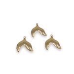 Pingente Cauda De Sereia 32mm Dourado - 1 Und